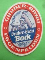 bieretiket Duitsland 26-11 gruber Eggenfelden, Verzamelen, Biermerken, Ophalen of Verzenden, Nieuw, Overige typen, Overige merken