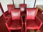 Rode eetkamer stoelen, Huis en Inrichting, Stoelen, Ophalen, Gebruikt, Rood