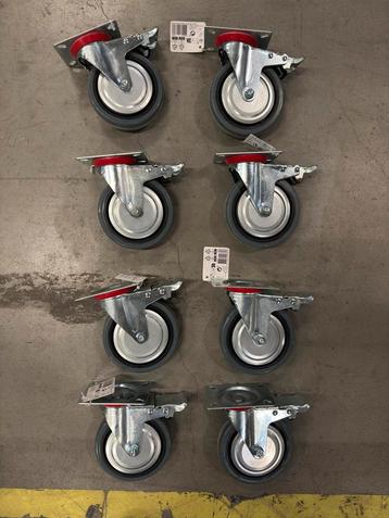 Set zwenkwielen (castor wheels) met rem (8 st) - ZD Trading beschikbaar voor biedingen