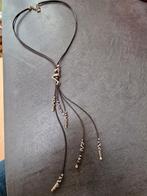 Verzilverde Uno de 50 ketting met klimmertjes., Ophalen of Verzenden, Nieuw, Bruin, Zilver