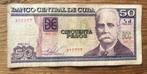 Cuba 50 pesos 2013 circulatie nominaal 2€ nr 317777, Los biljet, Ophalen of Verzenden, Noord-Amerika