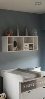 Commode met kast en wandrek Bopita Basic Wood, 50 tot 70 cm, Ophalen of Verzenden, Opstaande rand, 100 cm of meer