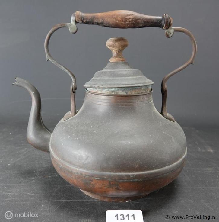 Online Veiling: Antieke koperen ketel, Antiek en Kunst, Antiek | Koper en Brons