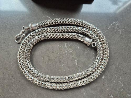 Massief zilveren zeer zware zilver vintage ketting, Sieraden, Tassen en Uiterlijk, Kettingen, Zo goed als nieuw, Zilver, Zilver