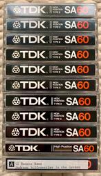 11 TDK SA60 JAPAN cassettebandjes SA-60 SA 60 cassettes 1983, Gebruikt, Voorbespeeld, TDK Europe GmbH Rosenheimer Strasse 141 e 81671 Munich GERMANY