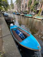 Stalen grachtensloep met elektrische motor, Watersport en Boten, Ophalen, Gebruikt, Elektrisch, Tot 10 pk