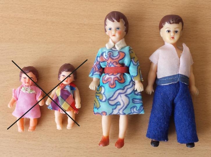 2 Ari Poppetjes Ouders - lot 1, Verzamelen, Poppenhuizen en Toebehoren, Gebruikt, Popje, Ophalen of Verzenden