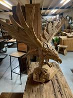 Adelaar teak wortelhout, uniek, groot, woondecoratie, Ophalen of Verzenden, Nieuw