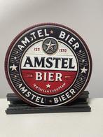 Amstel Bier metalen reclamebord rond, Verzamelen, Ophalen of Verzenden, Zo goed als nieuw, Reclamebord, Plaat of Schild, Amstel