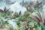 Jungle fotobehang Tropical Heaven, trendy behang, palm, Verzenden, Minder dan 10 m², Jungle, bladeren, botanisch behang, trendy, modern