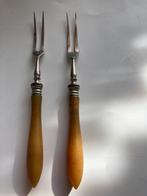 Antieke Vleesvorken Set - benen Handvat, Ophalen of Verzenden
