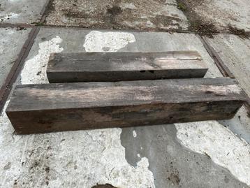 2 Zware Eiken Balken - Diverse Maten beschikbaar voor biedingen