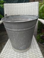 vintage zinken emmer, Huis en Inrichting, Emmers, Ophalen, Gebruikt, Zink, Met handgreep