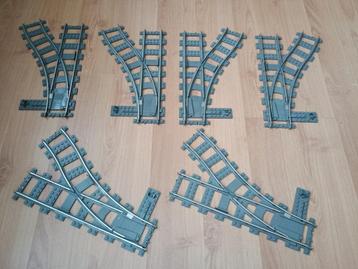 6x Wissels 9 volt LEGO trein treinen. beschikbaar voor biedingen