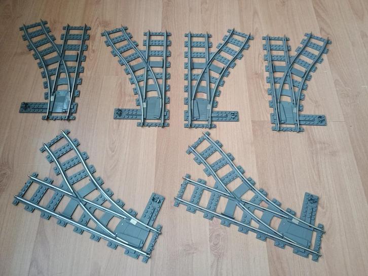 6x Wissels 9 volt LEGO trein treinen., Kinderen en Baby's, Speelgoed | Duplo en Lego, Gebruikt, Lego, Ophalen of Verzenden