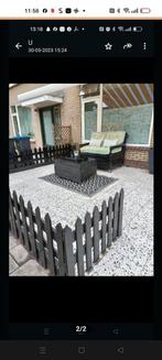 Palletbank & Tafel - Hout - Zwart, Ophalen, Gebruikt, Hout