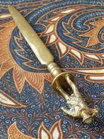 Zeldzame oude antieke Engelse briefopener met een soldaat., Antiek en Kunst, Antiek | Koper en Brons, Ophalen of Verzenden, Koper