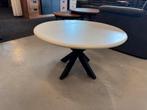 Salontafel rond 80x45 wit met zwart metaal nu 50,-, Ophalen, 50 tot 100 cm, Rond, Nieuw