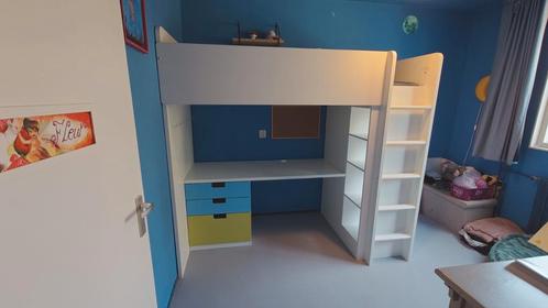 Hoogslaper met bureau en kastruimte, Kinderen en Baby's, Kinderkamer | Stapelbedden en Hoogslapers, Zo goed als nieuw, Hoogslaper