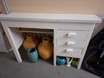 Houten bureau met 3 lades., Huis en Inrichting, Bureaus, Ophalen of Verzenden, Gebruikt