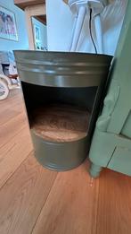 Groene ton bijzettafel salontafel, Ophalen of Verzenden, Zo goed als nieuw, Minder dan 50 cm, 75 cm of meer