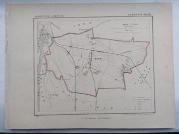 22 / Gemeente Heer Limburg Litho uit 1866 door J. Kuyper beschikbaar voor biedingen