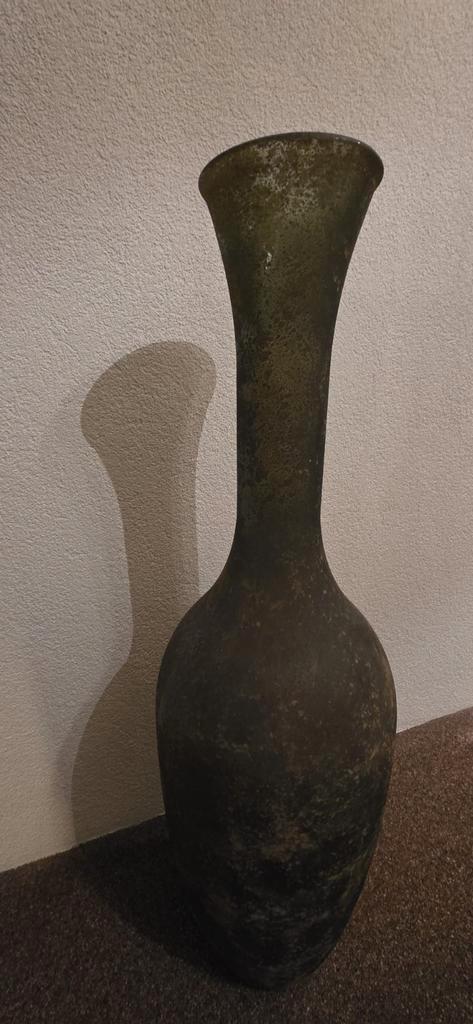 Mica Vaas - Hoogwaardig Glas, Huis en Inrichting, Woonaccessoires | Vazen, Zo goed als nieuw, Groen, 75 cm of meer, Glas, Ophalen