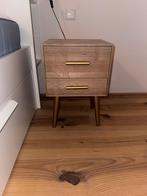 Maisons du Monde UBUD nachtkastje – 2 lades – gouden details, Ophalen, Minder dan 45 cm, Zo goed als nieuw, Minder dan 55 cm