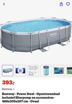 Bestway powersteel 488 x 305 x 107, Ophalen, 80 tot 120 cm, 300 cm of meer, Zo goed als nieuw