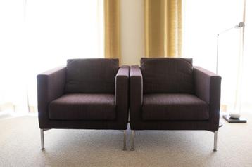 Twee fauteuils Box Living Divani design Piero Lissoni, 1998 beschikbaar voor biedingen
