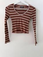 Primark Longsleeve gestreept t-shirt, maat S/36, Bruin, Primark, Ophalen of Verzenden, Lange mouw