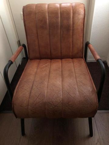 Mooie cognac fauteuilstoel  beschikbaar voor biedingen
