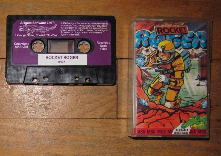 Msx Cassette Tape Spel ROCKET ROGER, Computers en Software, Vintage Computers, Ophalen of Verzenden