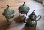 Antieke Marokkaanse suiker/mint/thee potten + theekan €100,-, Antiek en Kunst, Ophalen of Verzenden