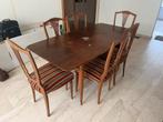 Mooie eetkamerset met 6 stoelen, Huis en Inrichting, Complete eetkamers, Ophalen, Gebruikt, 6 tot 8 stoelen