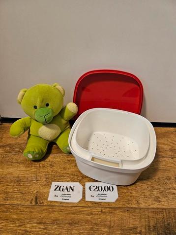 Tupperware zgan serveerwonder wit rood beschikbaar voor biedingen
