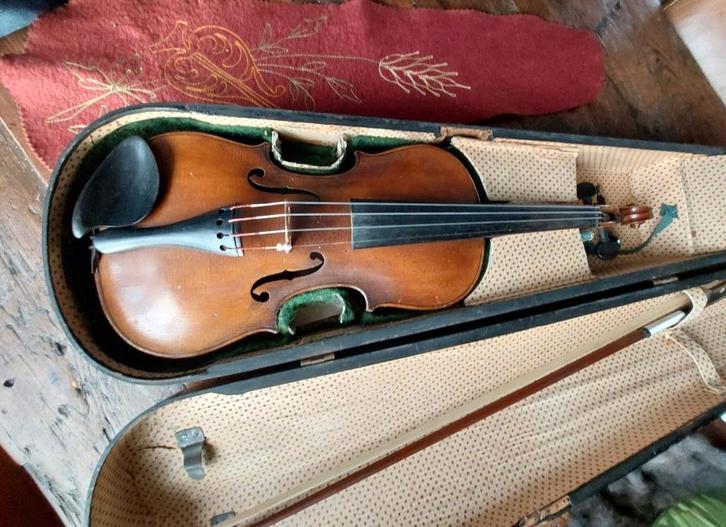 Oude Jacob Stainer Kinderviool met Koffer & Strijkstok, Muziek en Instrumenten, Strijkinstrumenten | Violen en Altviolen, Ophalen of Verzenden