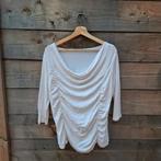 Witte watervalhals top maat 44, Kleding | Dames, Tops, Wit, Maat 42/44 (L), Nieuw, Ophalen of Verzenden