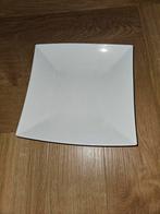 10 Diepe Borden Vierkant Wit - 22cm, Huis en Inrichting, Keuken | Servies, Ophalen, Keramiek, Nieuw, Bord(en)