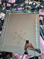 Venetiaanse vintage spiegel met gravures, Ophalen, Minder dan 50 cm, Gebruikt, Vierkant