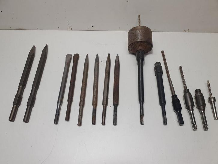 SDS beitels en dozenboor, Hitachi puntbeitels, Doe-het-zelf en Verbouw, Gereedschap | Handgereedschap, Zo goed als nieuw, Ophalen of Verzenden