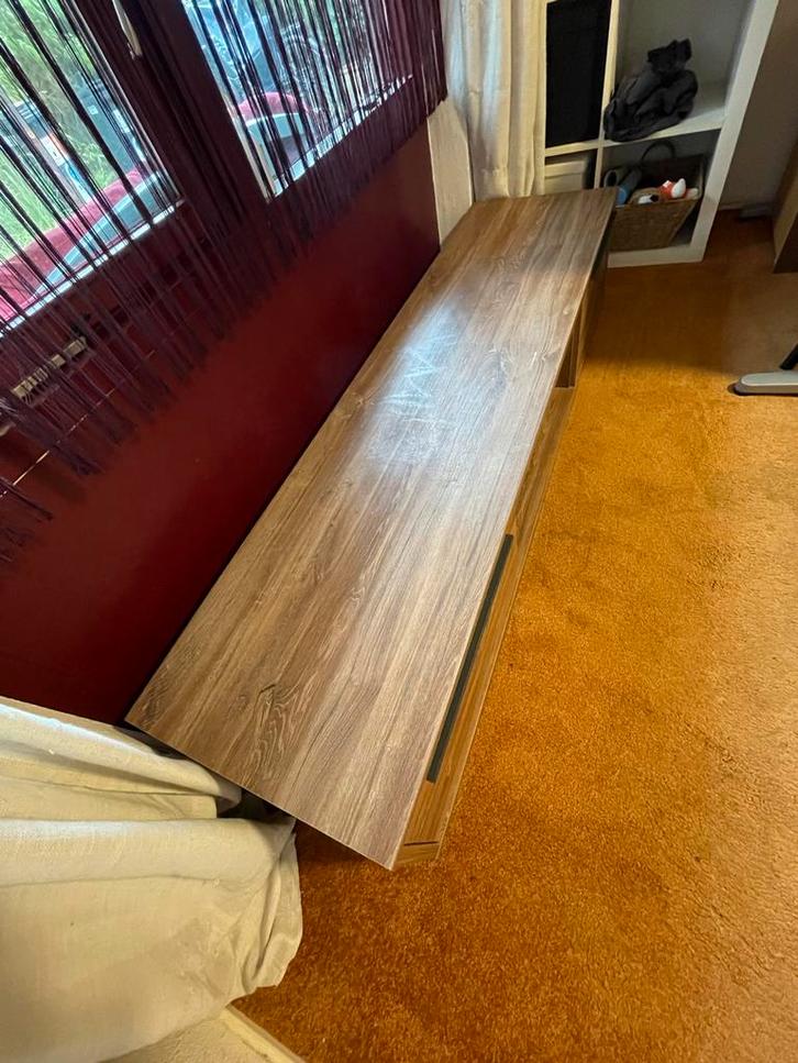 TV-kast houtlook – 186x49x35 cm, Huis en Inrichting, Kasten | Televisiemeubels, Gebruikt, Minder dan 100 cm, 150 tot 200 cm, 25 tot 50 cm