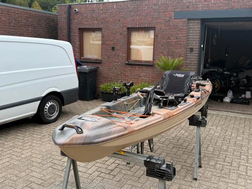 Viskajak+trailer Pelican Catch 130 Hydryve 2 kajak, Watersport en Boten, Kano's, Zo goed als nieuw, Overige typen, Eén persoon