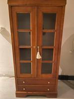 Kersenhouten vitrinekastje zonder binnenplanken, Ophalen, Minder dan 50 cm, Gebruikt, 100 tot 150 cm