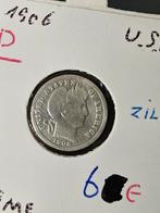 one dime 1906D Amerika, Postzegels en Munten, Munten | Amerika, Verzenden, Noord-Amerika, Losse munt, Zilver
