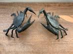 Antiek Vintage Japans Stel Vechtende Krabben Zeekrab Krab, Ophalen of Verzenden