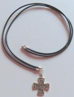 Koopje! Zilveren keltisch kruis hanger aan (dubbele) , incl, Sieraden, Tassen en Uiterlijk, Kettingen, Met hanger, Verzenden, Nieuw