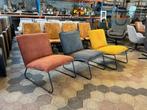 Hippe Fauteuil Chappy 1-zit Ribstof Koper - Oker - Grijs