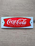 Coca Cola emaille bord, GEEN TIN!, Ophalen of Verzenden, Zo goed als nieuw, Reclamebord