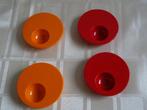 Vintage design eierdoppen ZAK design rood en oranje, Overige materialen, Overige typen, Ophalen of Verzenden, Zo goed als nieuw